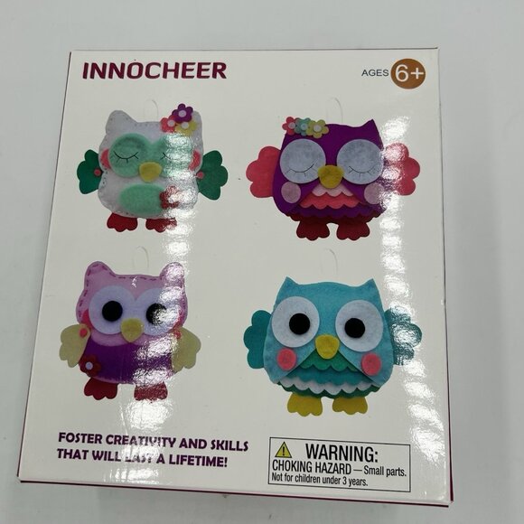 Innocheer Felt Owl Ornaments Sewing Kit Age 6+ Set NEW - Picture 1 of 9